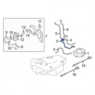 New OEM Genuine Audi, Evaporative Emissions System Lines - Part # 1K0201160AS