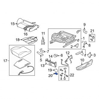 New OEM Genuine Audi, Front Right Seat Heater Control Module Bracket - Part # 1K0907462