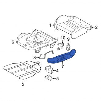 New OEM Genuine Audi, Front Left Seat Trim Panel - Part # 8P0881325E61S