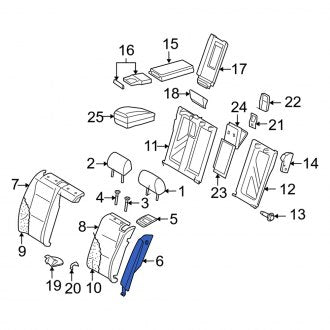 New OEM Genuine Audi, Right Seat Cover - Part # 8P0885702E2U5