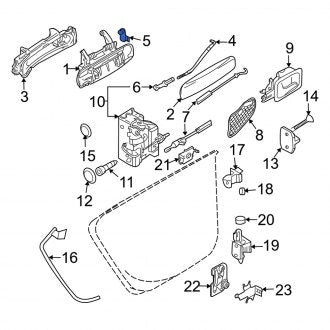 New OEM Genuine Audi, Front Door Lock Rod Clip - Part # 893839821