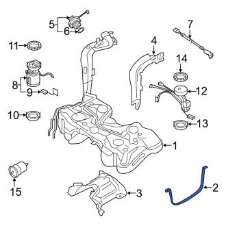 New OEM Genuine Audi, Right Fuel Tank Strap - Part # 1K0201655B