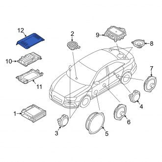 New OEM Genuine Audi, Radio Amplifier Cap - Part # 8V0863051