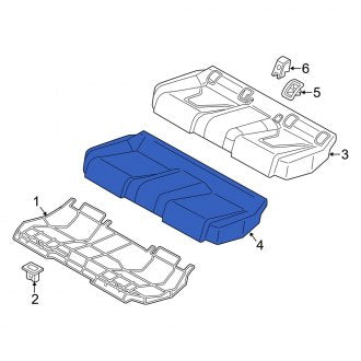 New OEM Genuine Audi, Front Right Seat Cushion Pad - Part # 8V0898522AA