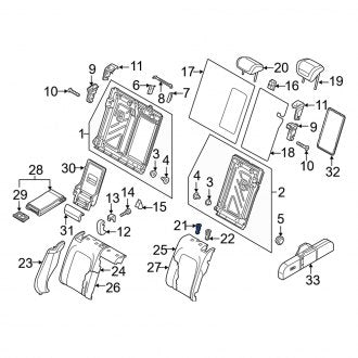 New OEM Genuine Audi, Rear Headrest Guide - Part # 5G0886920AMG6