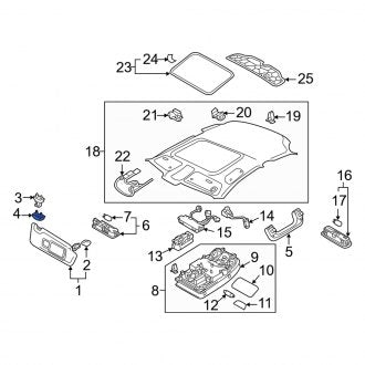 New OEM Genuine Audi, Sun Visor Holder Cap - Part # 8E0857563AMG6