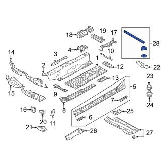 New OEM Genuine Audi, Rear Right Outer Floor Pan Splash Shield - Part # 8V4825102