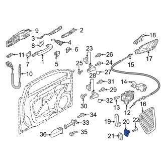 New OEM Genuine Audi, Front Door Lock Striker Plate - Part # 3C0837033C