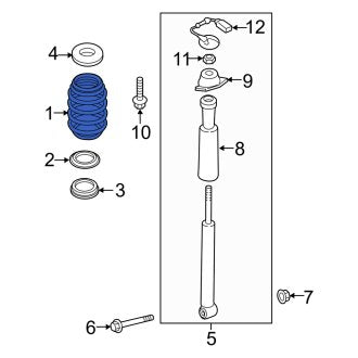 New OEM Genuine Audi, Rear Coil Spring - Part # 5Q0511115NG