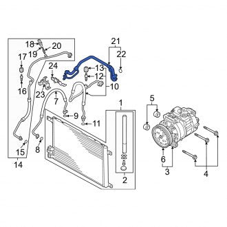 New OEM Genuine Audi, A/C Refrigerant Suction Hose - Part # 5WA816743L