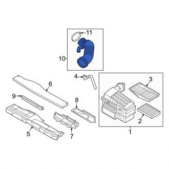 New OEM Genuine Audi, Rear Engine Air Intake Hose - Part # 5WA129624