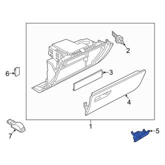 New OEM Genuine Audi, Front Glove Box Latch - Part # 8Y1857131A4PK