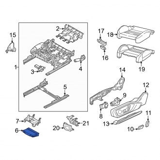 New OEM Genuine Audi, Front Left Power Seat Control Module - Part # 8Y0959760