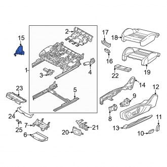 New OEM Genuine Audi, Front Right Inner Seat Frame Trim Panel - Part # 81A881328A4PK