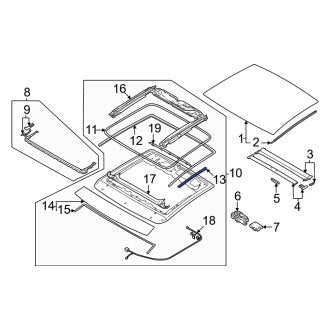 New OEM Genuine Audi, Sunroof Frame Seal - Part # 2G0877440