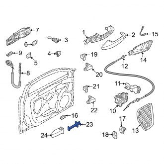 New OEM Genuine Audi, Front Door Check - Part # 8Y0837249