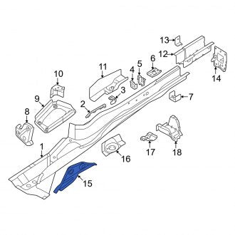 New OEM Genuine Audi, Frame Side Member Reinforcement - Part # 5Q0802558