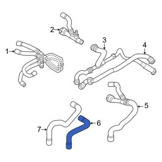 New OEM Genuine Audi, HVAC Heater Hose - Part # 9J1815563