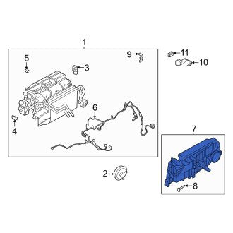 New OEM Genuine Audi, A/C Evaporator Core and Case Assembly - Part # 9J1260122