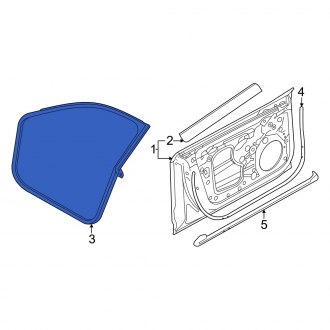 New OEM Genuine Audi, Front Left Inner Door Seal - Part # 9J1831721AY