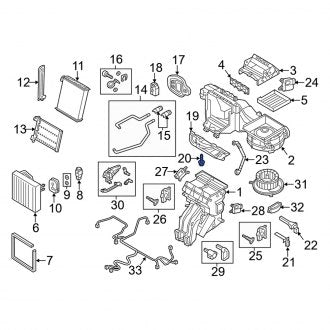 New OEM Genuine Audi, Glove Box Door Clip - Part # WHT007080