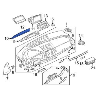 New OEM Genuine Audi, Right Speaker Cover - Part # 8V7035410B4PK