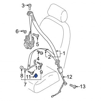 New OEM Genuine Audi, Left Seat Belt Guide Cap - Part # 8V0858869ADT4