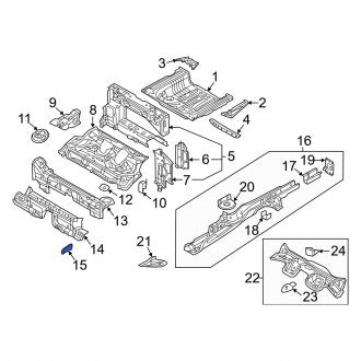 New OEM Genuine Audi, Rear Left Floor Reinforcement End Cap - Part # 5Q7813123A