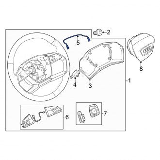 New OEM Genuine Audi, Steering Wheel Wiring Harness - Part # 89A971589