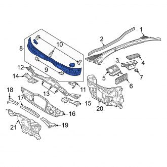 New OEM Genuine Audi, Front Cowl Panel - Part # 11A802483A