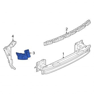 New OEM Genuine Audi, Rear Left Bumper Guide Bracket - Part # 89E807393