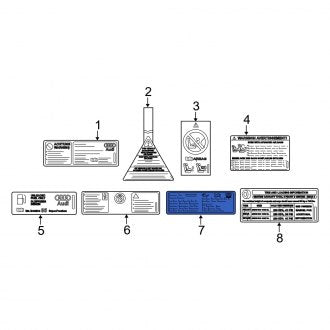 New OEM Genuine Audi, Engine Decal - Part # 8E0010560C