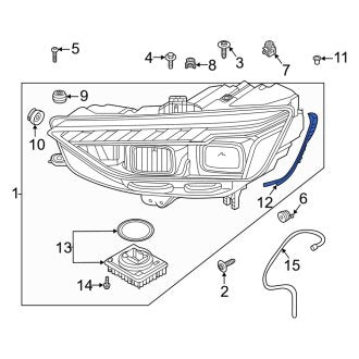 New OEM Genuine Audi, Front Left Headlight Seal - Part # 8W0941191A