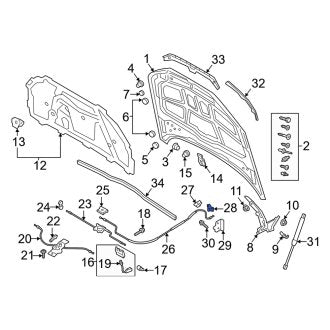 New OEM Genuine Audi, Front Hood Release Handle - Part # 8W1823533C4PK