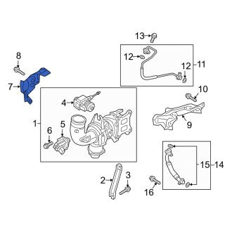 New OEM Genuine Audi, Exhaust Heat Shield - Part # 06L129598C