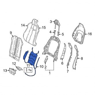 New OEM Genuine Audi, Front Seat Lumbar Support Cushion - Part # 8W0881879