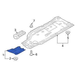 New OEM Genuine Audi, Front Left Floor Pan Splash Shield - Part # 8W0825201