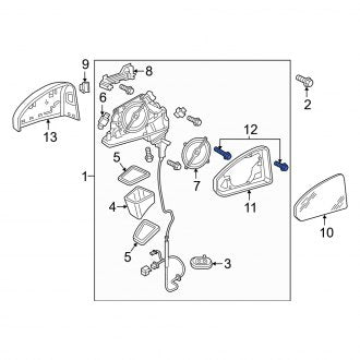 New OEM Genuine Audi, Door Mirror Hardware Kit - Part # 8W0898011