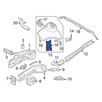 New OEM Genuine Audi, Front Left Fender Apron Reinforcement - Part # 5WA805078