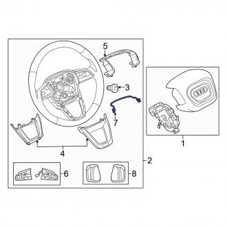 New OEM Genuine Audi, Steering Wheel Wiring Harness - Part # 4M0971589H