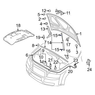 New OEM Genuine Audi, Hood Lift Support Stud - Part # 2K0827439