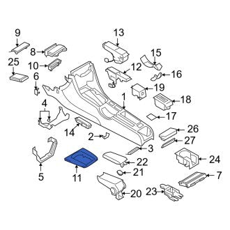 New OEM Genuine Audi, Automatic Transmission Shift Cover Plate - Part # 8E0864261FEC3