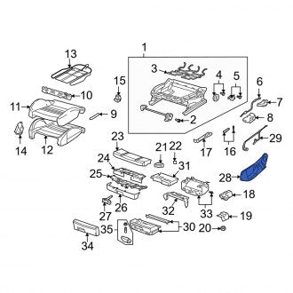 New OEM Genuine Audi, Front Left Seat Trim Panel - Part # 8H0881325D8C1