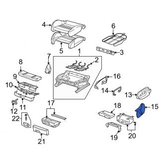 New OEM Genuine Audi, Front Left Seat Hinge Cover - Part # 8H0881463A5SZ