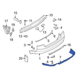 New OEM Genuine Audi, Rear Spoiler - Part # 8H0807521C7DL