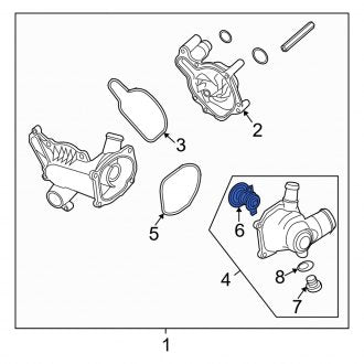 New OEM Genuine Audi, Engine Coolant Thermostat - Part # 079121113F