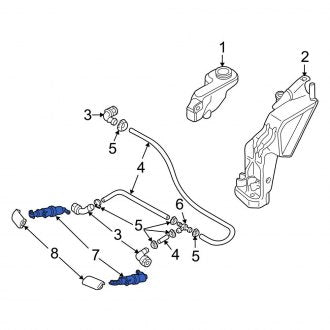 New OEM Genuine Audi, Front Right Headlight Washer Nozzle - Part # 8E0955102G