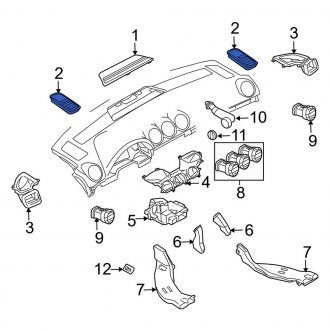 New OEM Genuine Audi, Front Left Dashboard Air Vent Trim - Part # 8H0819793A1DH