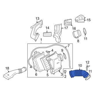 New OEM Genuine Audi, Engine Air Intake Hose - Part # 8E0129578