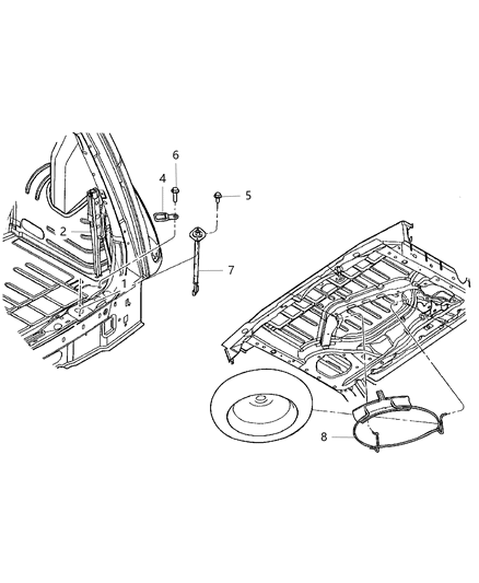 New 2000-2005 Fits Chrysler Viper Jack - Part # 5256625AD